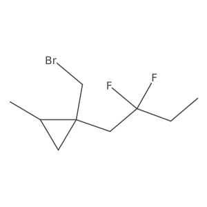 1-(Bromomethyl)-1-(2,2-difluorobutyl)-2-methylcyclopropane结构式