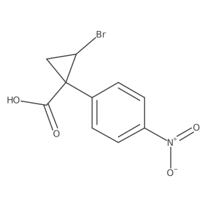 2-Bromo-1-(4-nitrophenyl)cyclopropane-1-carboxylic acid结构式