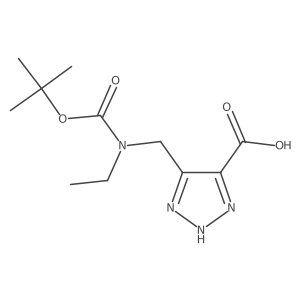 5-({[(tert-butoxy)carbonyl](ethyl)amino}methyl)-1H-1,2,3-triazole-4-carboxylic acid Structure
