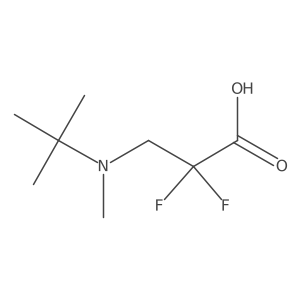 3-[Tert-butyl(methyl)amino]-2,2-difluoropropanoic acid结构式