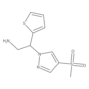2-(4-methanesulfonyl-1H-pyrazol-1-yl)-2-(thiophen-2-yl)ethan-1-amine Structure