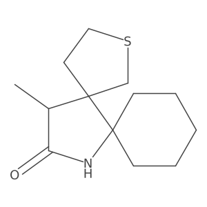 14-Methyl-2-thia-12-azadispiro[4.0.5^{6}.3^{5}]tetradecan-13-one Structure