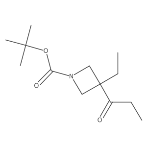 Tert-butyl 3-ethyl-3-propanoylazetidine-1-carboxylate Structure