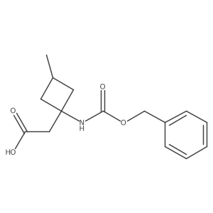 2-(1-{[(Benzyloxy)carbonyl]amino}-3-methylcyclobutyl)acetic acid结构式