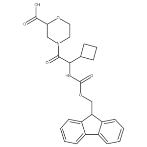 4-[2-cyclobutyl-2-({[(9H-fluoren-9-yl)methoxy]carbonyl}amino)acetyl]morpholine-2-carboxylic acid Structure