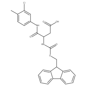 3-[(3-chloro-4-methylphenyl)carbamoyl]-3-({[(9H-fluoren-9-yl)methoxy]carbonyl}amino)propanoic acid结构式