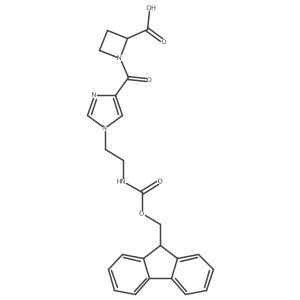 1-{1-[2-({[(9H-fluoren-9-yl)methoxy]carbonyl}amino)ethyl]-1H-imidazole-4-carbonyl}azetidine-2-carboxylic acid Structure