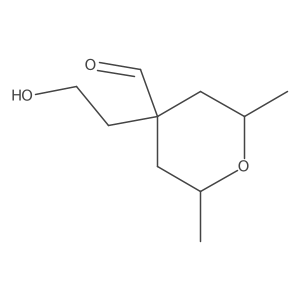 4-(2-Hydroxyethyl)-2,6-dimethyloxane-4-carbaldehyde Structure