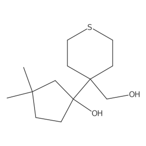 1-[4-(Hydroxymethyl)thian-4-yl]-3,3-dimethylcyclopentan-1-ol结构式