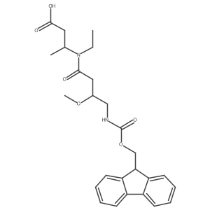 3-[N-ethyl-4-({[(9H-fluoren-9-yl)methoxy]carbonyl}amino)-3-methoxybutanamido]butanoic acid Structure