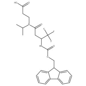 3-[3-({[(9H-fluoren-9-yl)methoxy]carbonyl}amino)-4,4,4-trifluoro-N-(propan-2-yl)butanamido]propanoic acid Structure