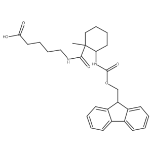 5-{[2-({[(9H-fluoren-9-yl)methoxy]carbonyl}amino)-1-methylcyclohexyl]formamido}pentanoic acid Structure