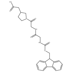 2-(1-{2-[2-({[(9H-fluoren-9-yl)methoxy]carbonyl}amino)acetamido]acetyl}pyrrolidin-3-yl)acetic acid Structure