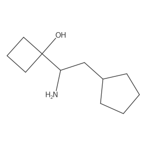 1-(1-Amino-2-cyclopentylethyl)cyclobutan-1-ol结构式