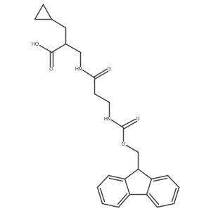 2-(cyclopropylmethyl)-3-[3-({[(9H-fluoren-9-yl)methoxy]carbonyl}amino)propanamido]propanoic acid结构式