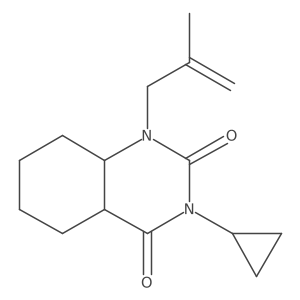 3-Cyclopropyl-1-(2-methylprop-2-enyl)-4a,5,6,7,8,8a-hexahydroquinazoline-2,4-dione结构式
