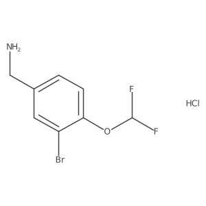 3-Bromo-4-difluoromethoxybenzylamine hydrochloride Structure
