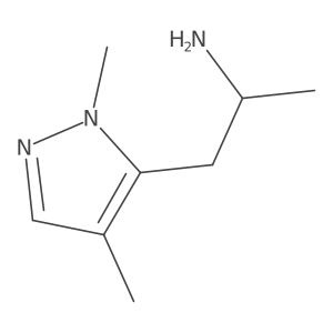 (2S)-1-(1,4-dimethyl-1H-pyrazol-5-yl)propan-2-amine结构式