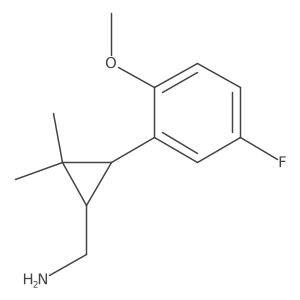 rac-[(1R,3R)-3-(5-fluoro-2-methoxyphenyl)-2,2-dimethylcyclopropyl]methanamine Structure