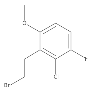 2-(2-Bromoethyl)-3-chloro-4-fluoro-1-methoxybenzene结构式