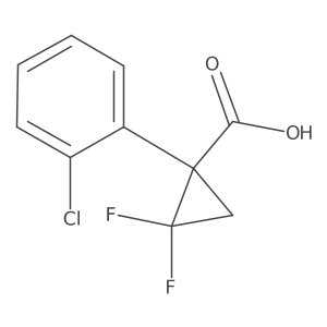 1-(2-Chlorophenyl)-2,2-difluorocyclopropane-1-carboxylic acid结构式