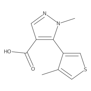 1-methyl-5-(4-methylthiophen-3-yl)-1H-pyrazole-4-carboxylic acid结构式