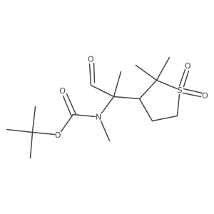 tert-butyl N-[2-(2,2-dimethyl-1,1-dioxo-1lambda6-thiolan-3-yl)-1-oxopropan-2-yl]-N-methylcarbamate结构式