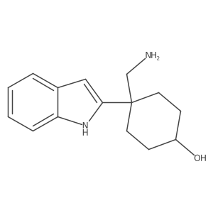 4-(aminomethyl)-4-(1H-indol-2-yl)cyclohexan-1-ol结构式