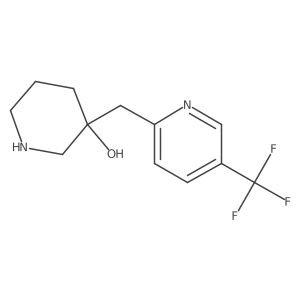 3-{[5-(Trifluoromethyl)pyridin-2-yl]methyl}piperidin-3-ol结构式