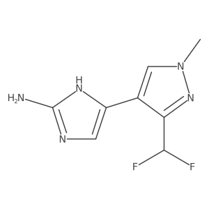 5-[3-(difluoromethyl)-1-methyl-1H-pyrazol-4-yl]-1H-imidazol-2-amine Structure