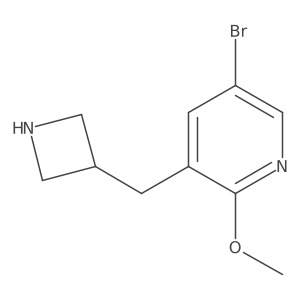 3-[(Azetidin-3-yl)methyl]-5-bromo-2-methoxypyridine Structure