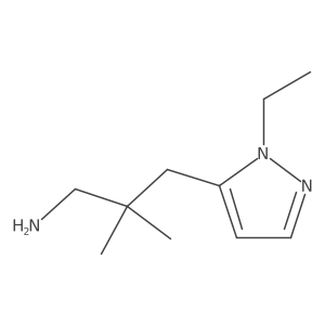 3-(1-ethyl-1H-pyrazol-5-yl)-2,2-dimethylpropan-1-amine结构式