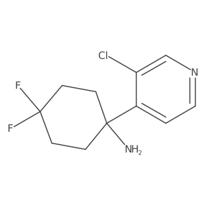 1-(3-Chloropyridin-4-yl)-4,4-difluorocyclohexan-1-amine结构式