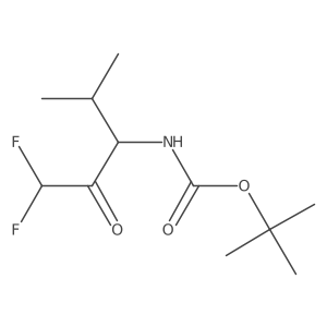 tert-butyl N-(1,1-difluoro-4-methyl-2-oxopentan-3-yl)carbamate结构式