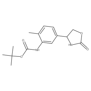 tert-butyl N-[2-methyl-5-(2-oxo-1,3-oxazolidin-4-yl)phenyl]carbamate结构式