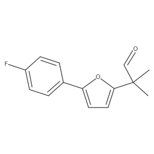2-[5-(4-Fluorophenyl)furan-2-yl]-2-methylpropanal结构式