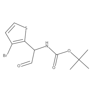 tert-butyl N-[1-(3-bromothiophen-2-yl)-2-oxoethyl]carbamate Structure