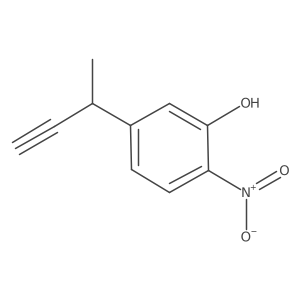 5-(But-3-yn-2-yl)-2-nitrophenol结构式