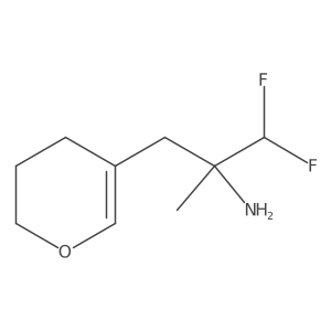 3-(3,4-dihydro-2H-pyran-5-yl)-1,1-difluoro-2-methylpropan-2-amine结构式
