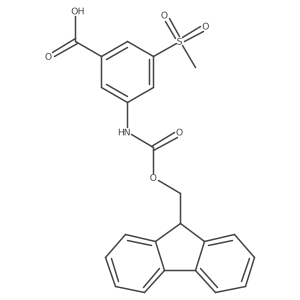 3-(9H-Fluoren-9-ylmethoxycarbonylamino)-5-methylsulfonylbenzoic acid Structure