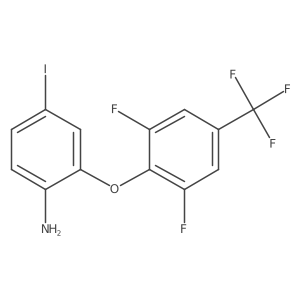 2-[2,6-Difluoro-4-(trifluoromethyl)phenoxy]-4-iodoaniline结构式