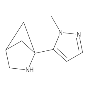 1-(2-Methylpyrazol-3-yl)-2-azabicyclo[2.1.1]hexane结构式