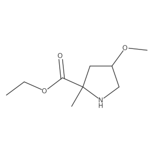 Ethyl 4-methoxy-2-methylpyrrolidine-2-carboxylate结构式