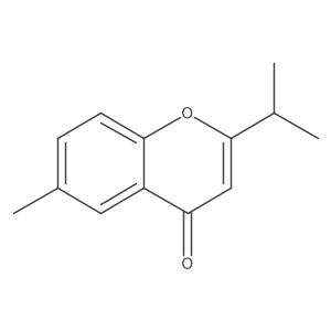 6-Methyl-2-(1-methylethyl)-4H-1-benzopyran-4-one结构式