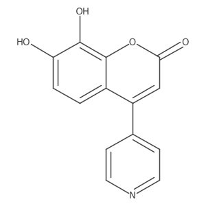 7,8-Dihydroxy-4-pyridin-4-yl-chromen-2-one结构式