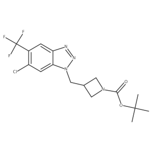 tert-butyl 3-{[6-chloro-5-(trifluoromethyl)-1H-1,2,3-benzotriazol-1-yl]methyl}azetidine-1-carboxylate结构式