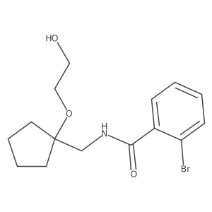 2-bromo-N-((1-(2-hydroxyethoxy)cyclopentyl)methyl)benzamide结构式
