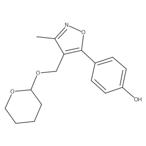 4-[3-Methyl-4-[[(tetrahydro-2H-pyran-2-yl)oxy]methyl]-5-isoxazolyl]phenol Structure
