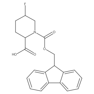 (2S,5R)-1-(9H-Fluoren-9-ylmethoxycarbonyl)-5-fluoropiperidine-2-carboxylic acid Structure