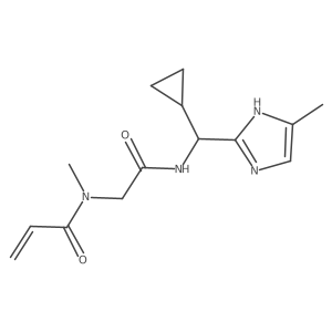 N-({[cyclopropyl(4-methyl-1H-imidazol-2-yl)methyl]carbamoyl}methyl)-N-methylprop-2-enamide结构式